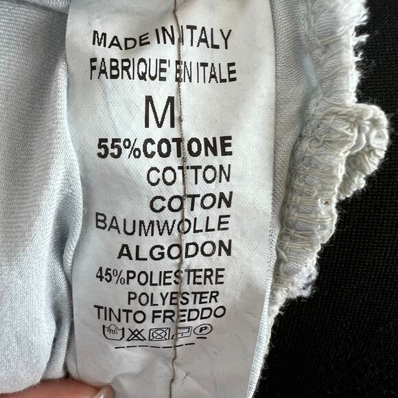 STELLA ROSA Italy Light Blue Cotton Blend Embroidered Long Sleeve Blouse Top M - Picture 7 of 7